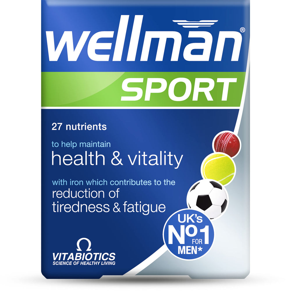 Vitabiotics Wellman Sport Tablets bottle front view