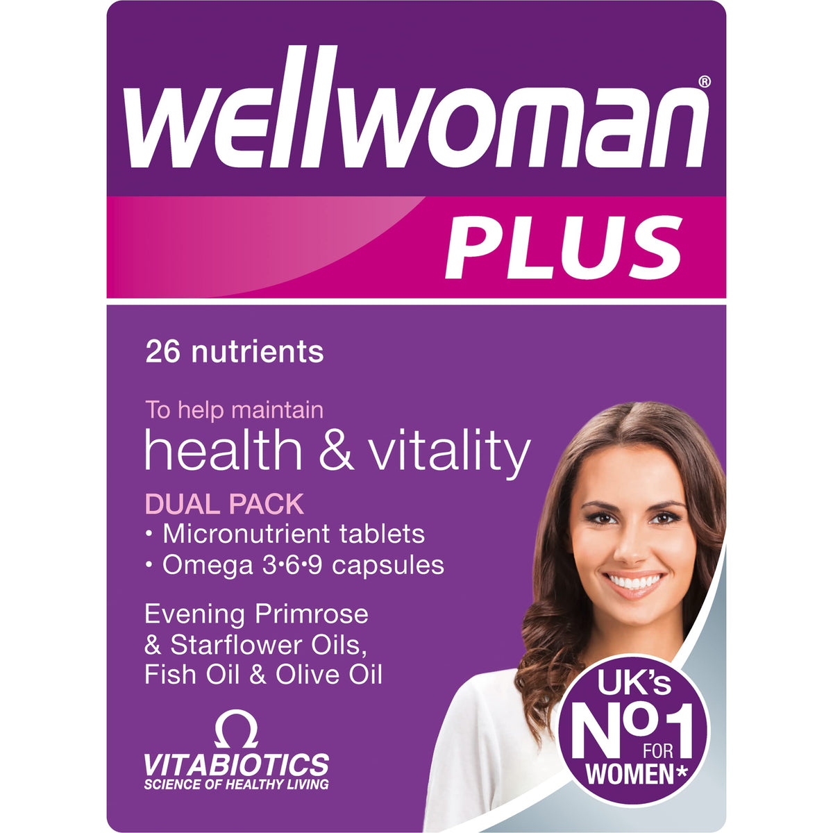 Vitabiotics Wellwoman Plus 56 capsules box front