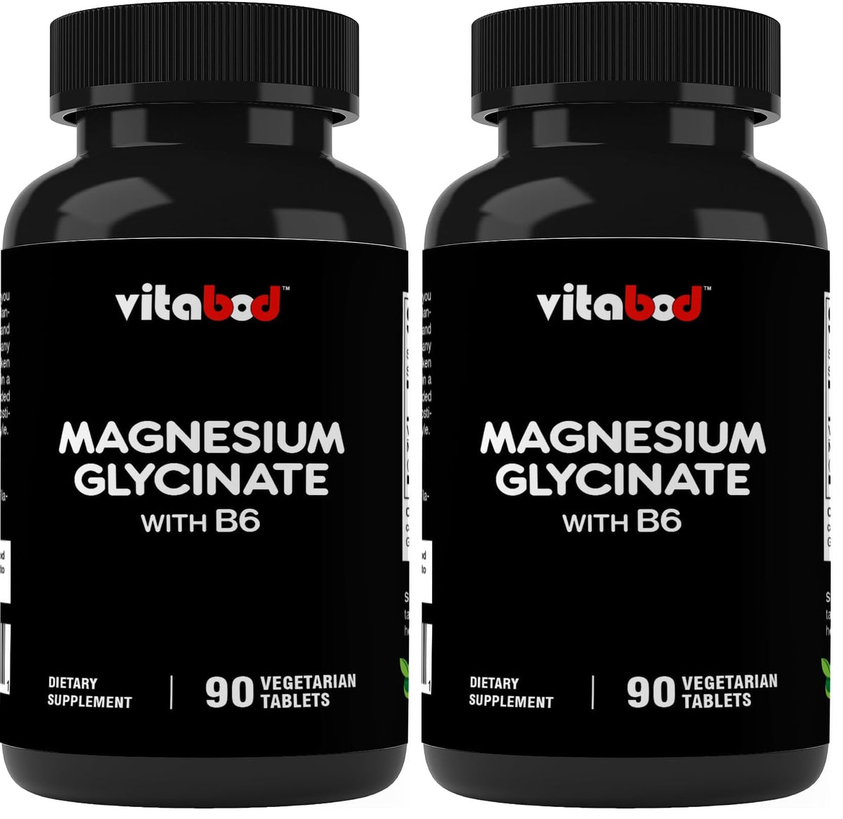 Vitabod Magnesium Glycinate bottle – 2-pack, 90 vegetarian tablets