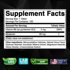 Box of Vitabod Melatonin with 120 fast-dissolve tablets