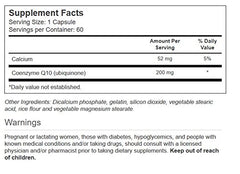 Close up of Vitacost CoQ10 200 mg capsules
