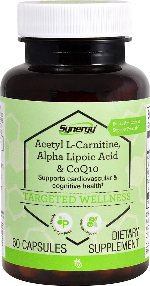 Bottle of Vitacost CoQ10 + Alpha Lipoic Acid + Acetyl L-Carnitine HCl 60 capsules