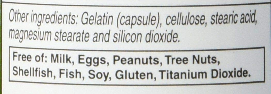 Label showing 80% silymarin standardization