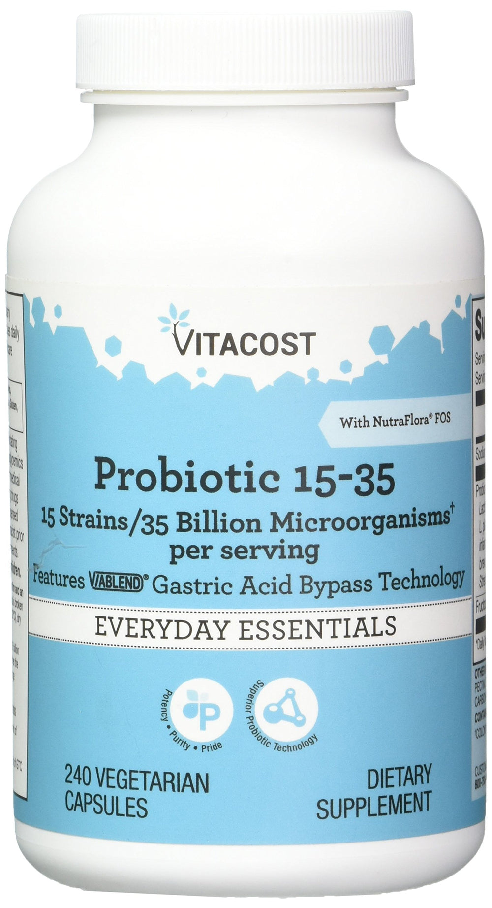 Vitacost Probiotic 15-35 Billion 240 Capsules bottle