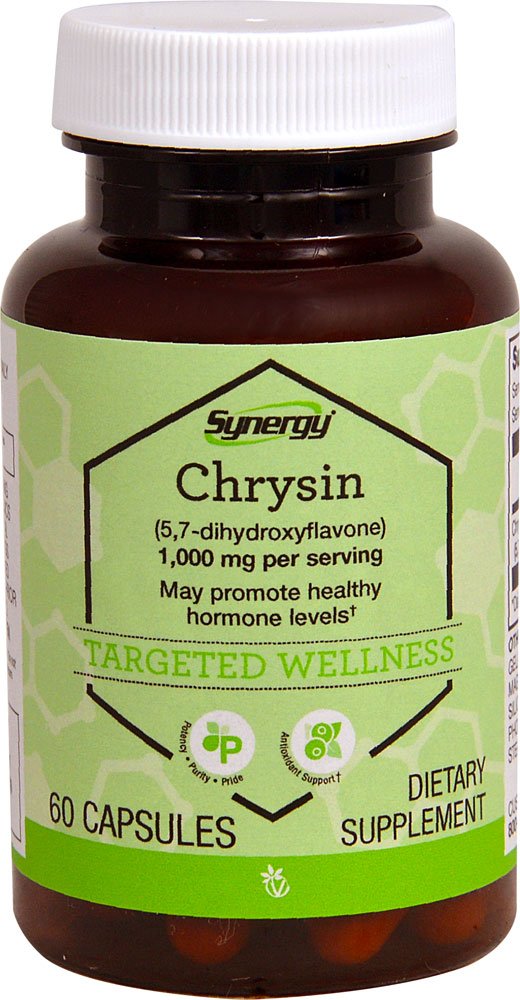 Vitacost Synergy Chrysin 1000 mg per serving — 60 capsules bottle