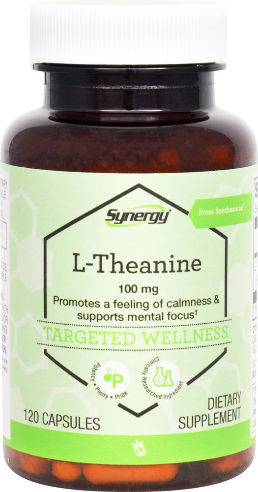 Vitacost Synergy L-Theanine from Suntheanine 100 mg bottle — 120 capsules