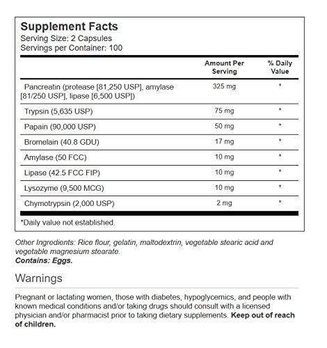 Close-up of Vitacost Mega Digestive Enzymes with Pancreatin 10X packaging