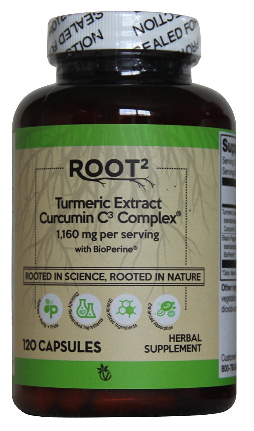 Vitacost Turmeric Extract Curcumin C3 Complex with Bioperine bottle and capsules (120-count)