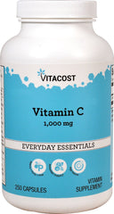 Bottle of Vitacost Vitamin C 1000 mg capsules