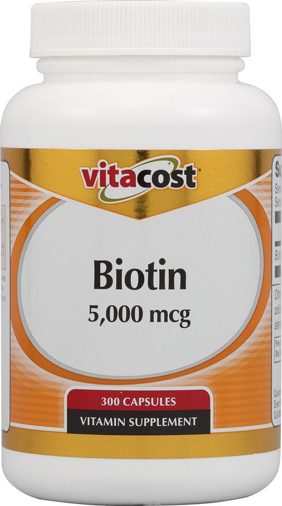 Vitacost Biotin 5000 mcg - 300 capsules bottle
