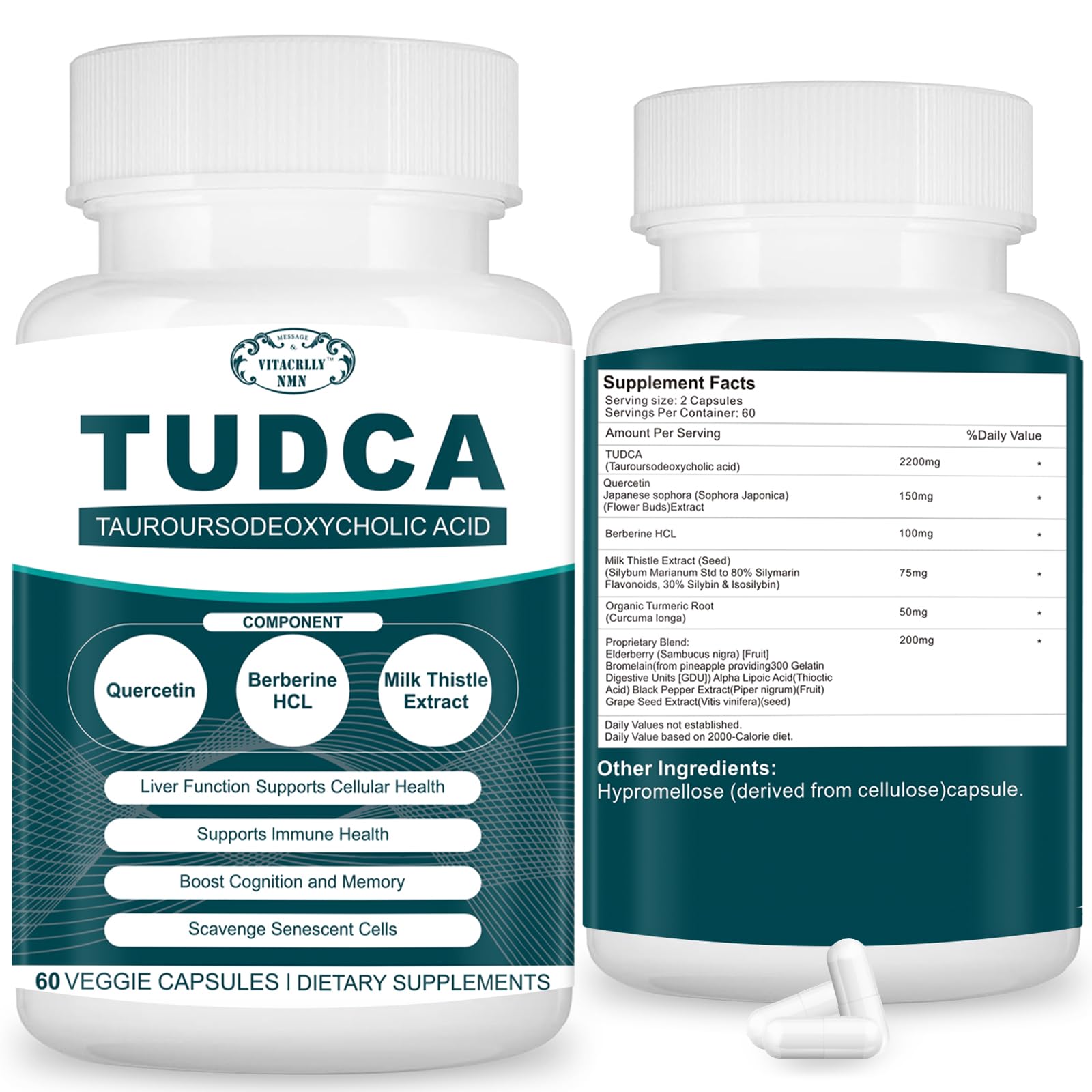 Hero image of VITACRLLYNMN 2200mg TUDCA bottle