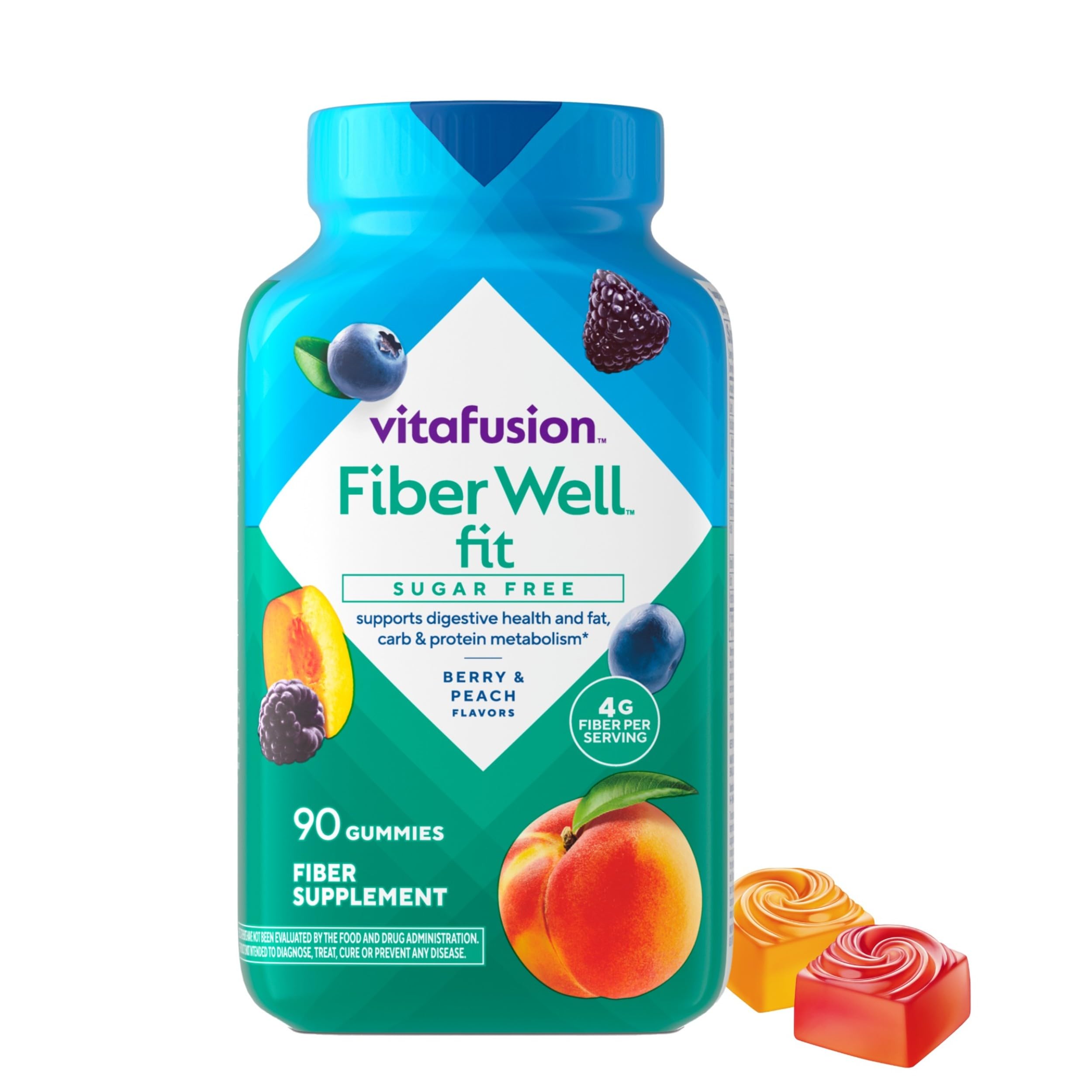 Front view of Vitafusion Fiber Well Fit Gummies bottle