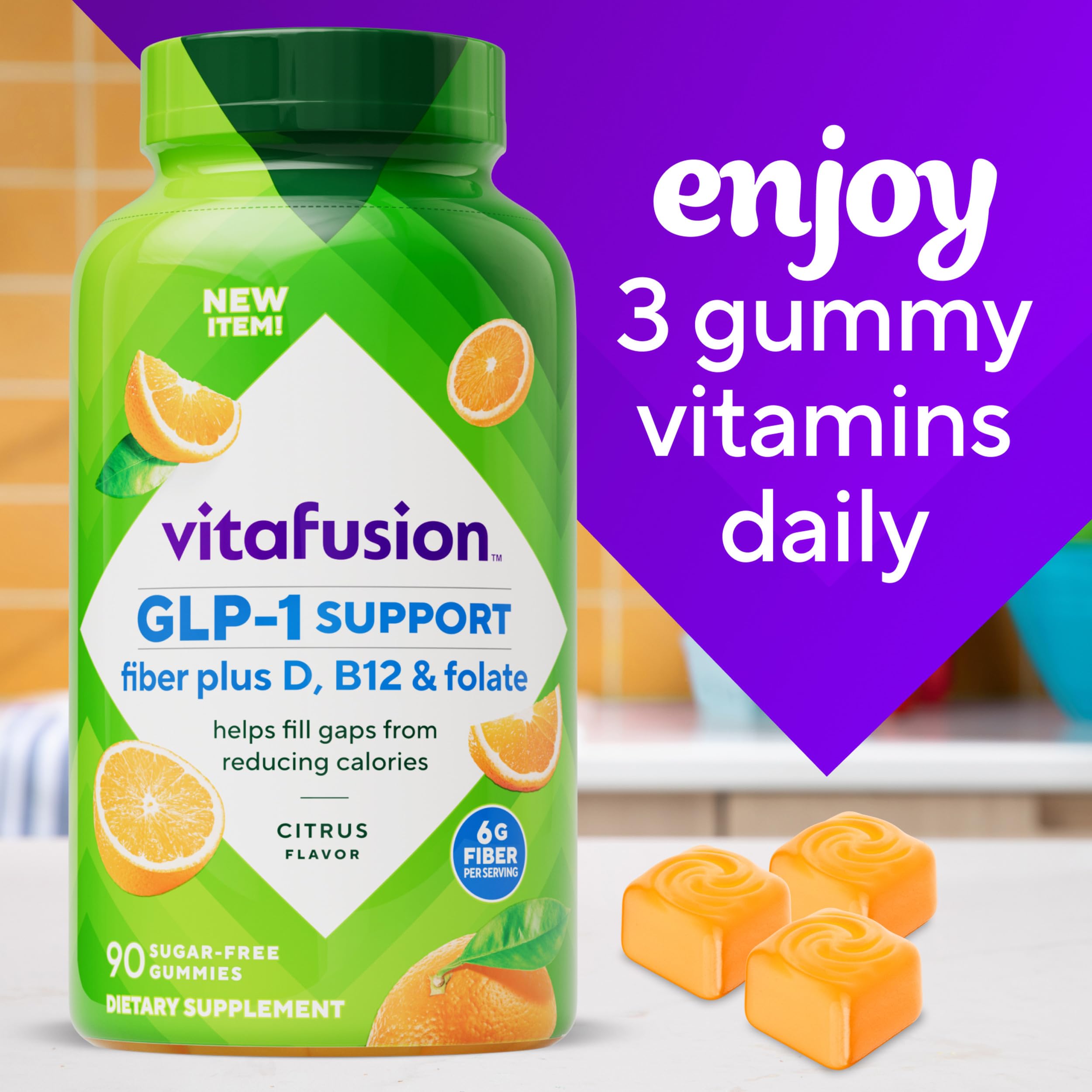 Packaging and gummies preview with clean nutrition panel.