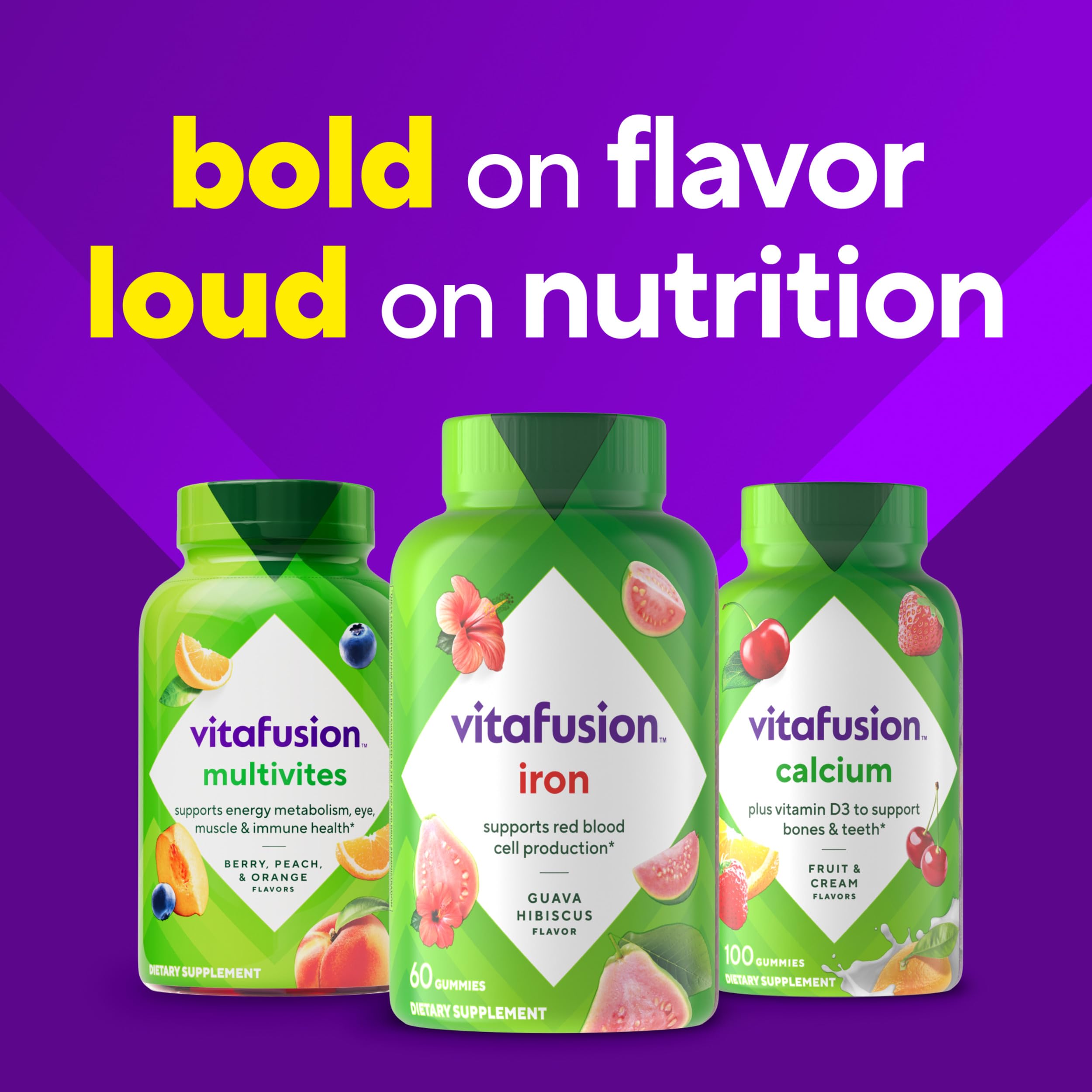 Vitafusion brand logo on bottle label