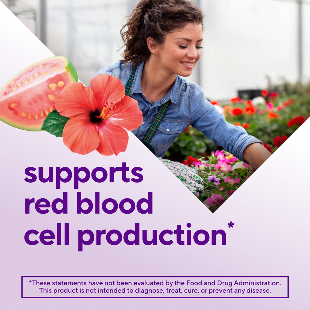 Guava hibiscus flavor Vitafusion iron gummies