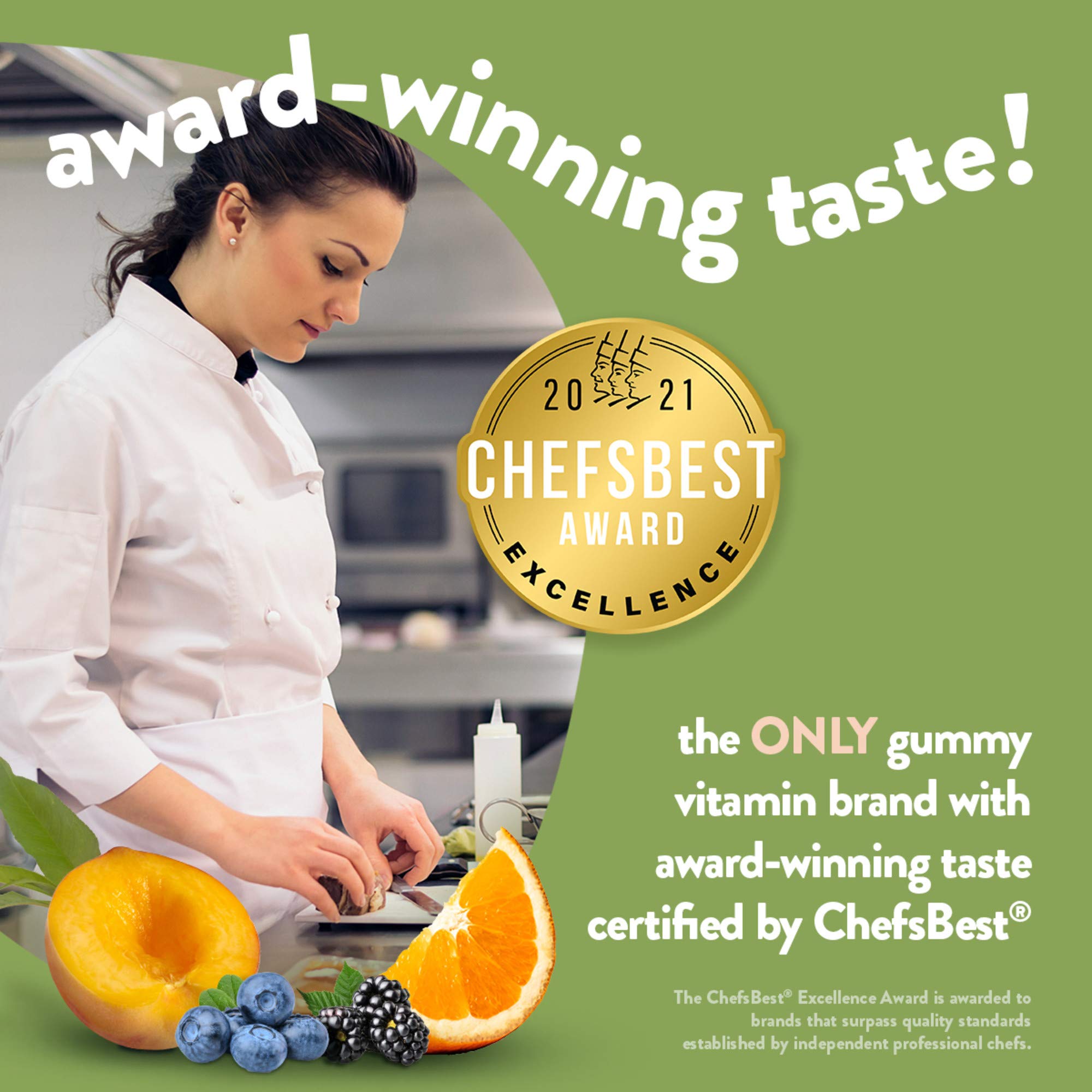 Vitafusion Men's Gummy Vitamins packaging graphic communicates brand quality and taste