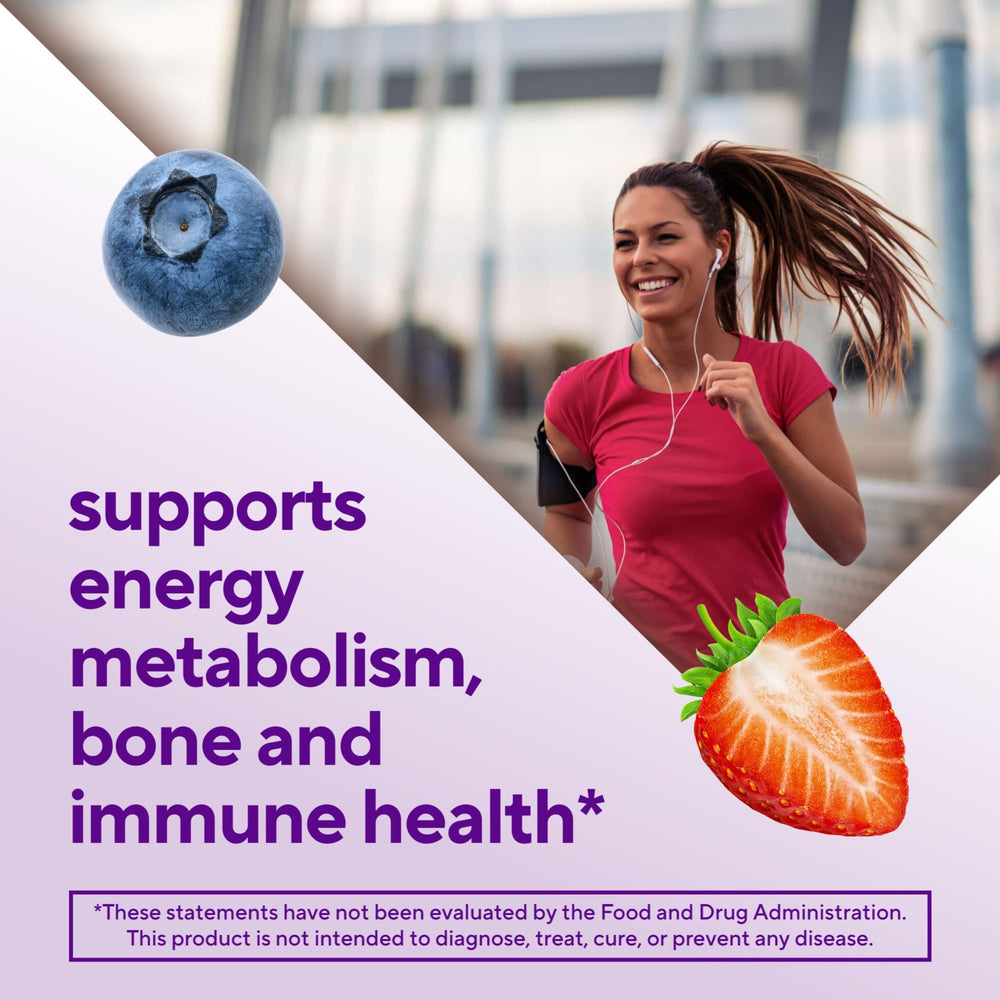 Vitafusion Women’s Sugar Free multivitamin bottle front shows label visible.