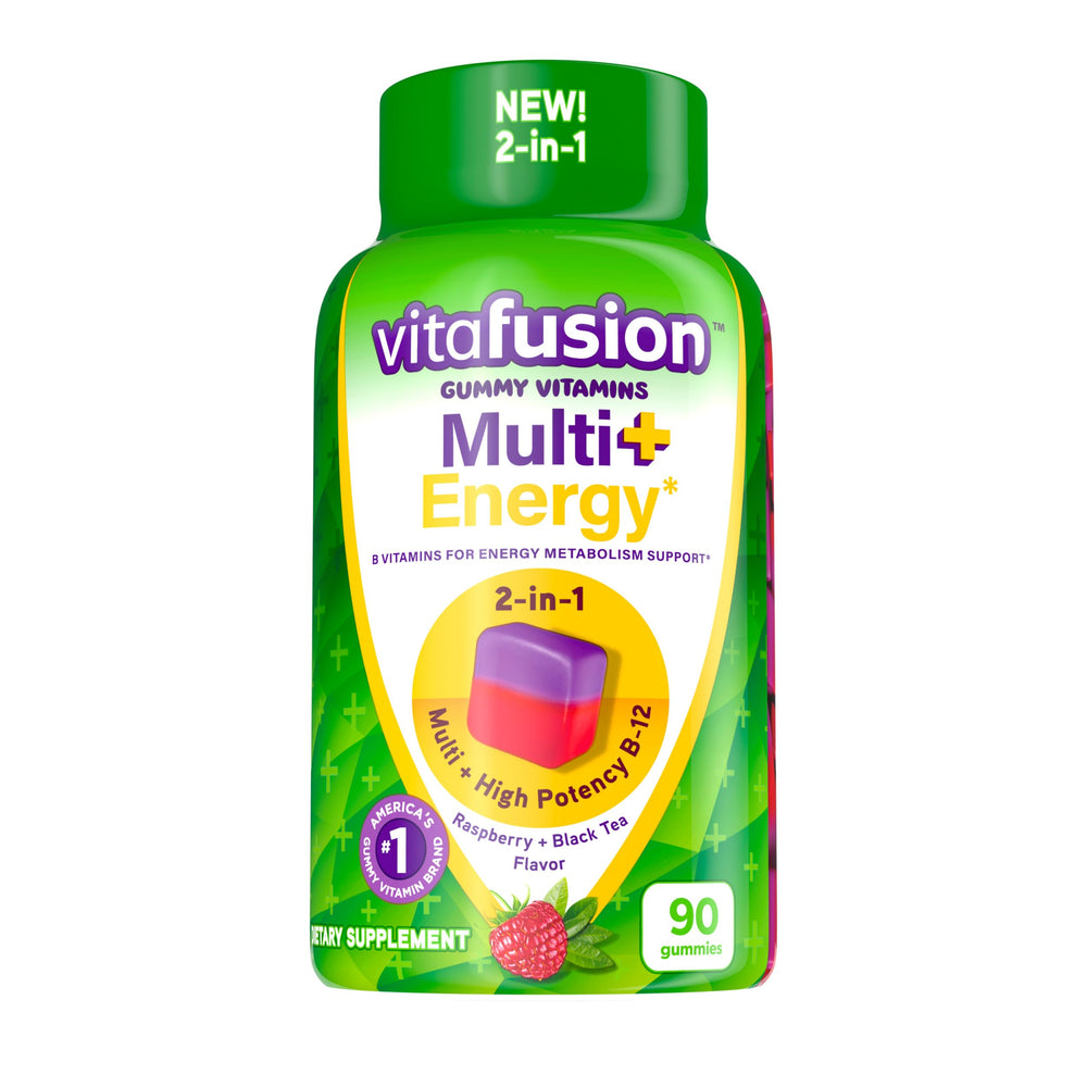 Front view of Vitafusion Multi + Energy 90-count bottle