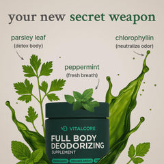 Product label featuring natural ingredients and vegan icon