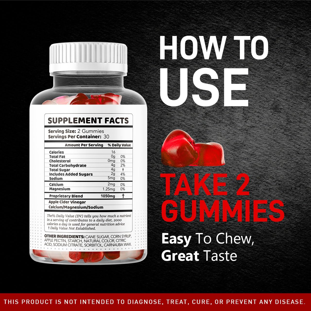 Serving suggestion: two gummies after a meal