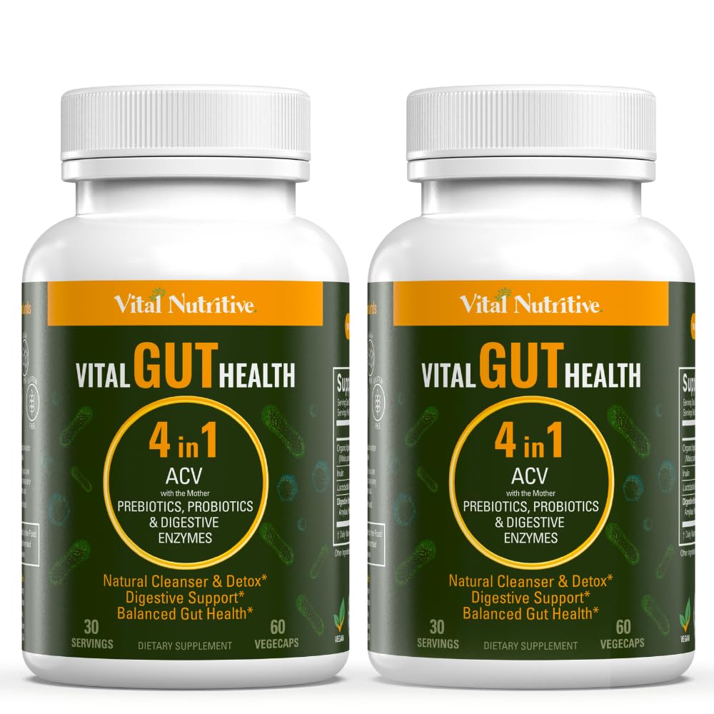 Vital Gut Health 4-in-1 bottle labeled with product name