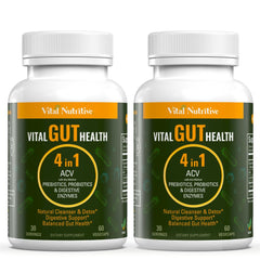 Vital Gut Health 4-in-1 bottle labeled with product name