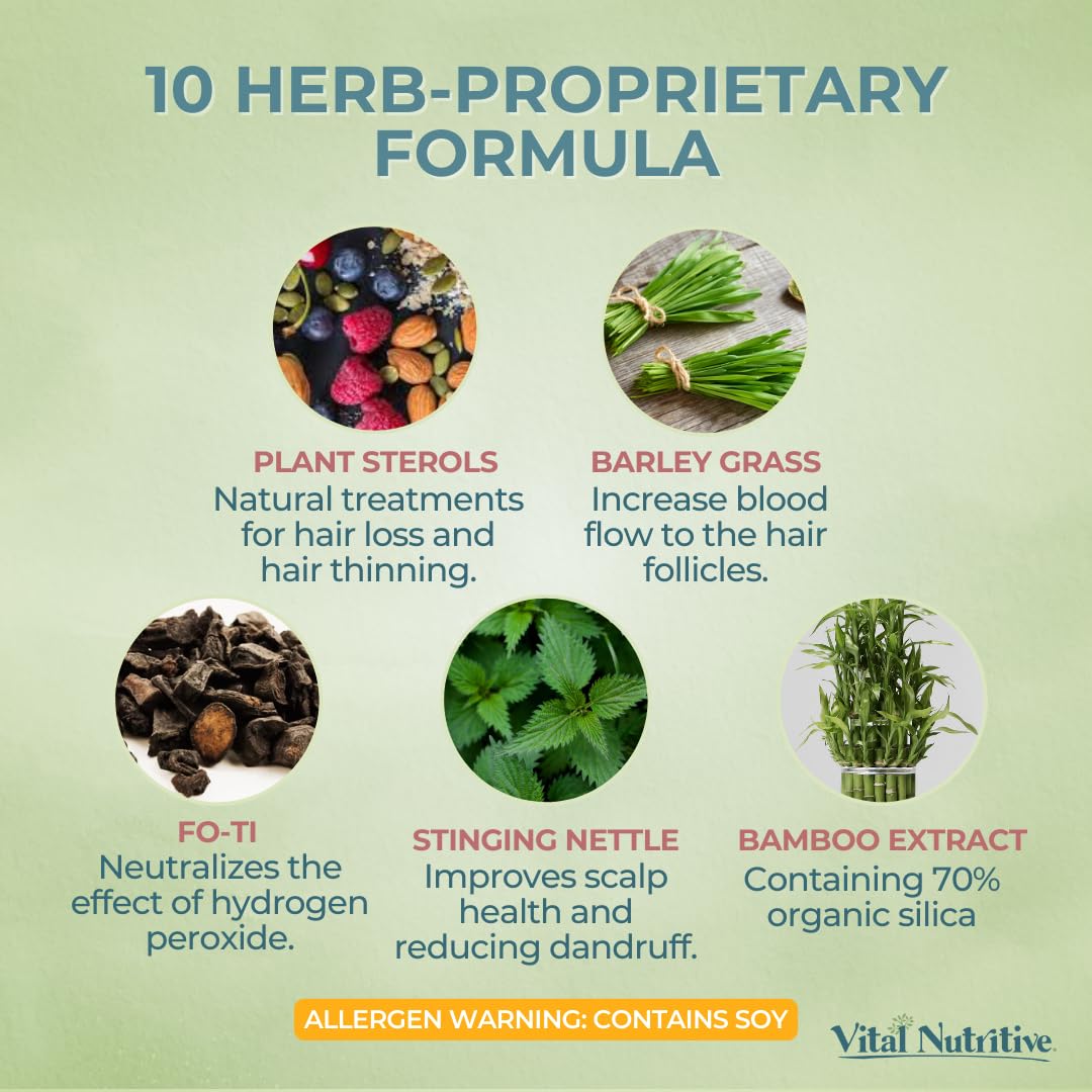 Gluten-free and hormone-free labeling for Vital Hair Complex