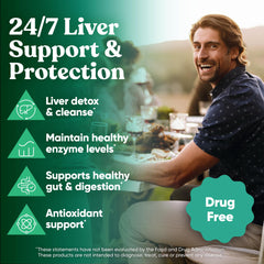 Product label showing 9-in-1 liver support formula