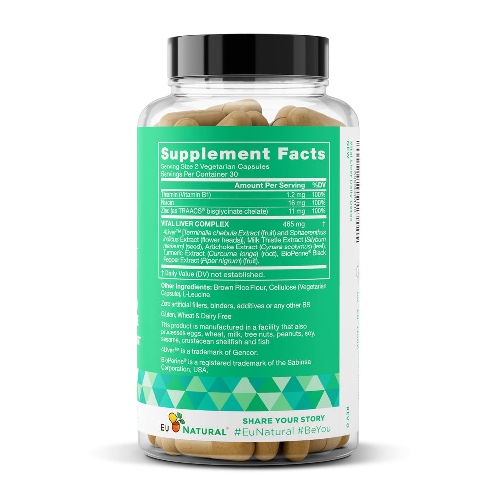 Back of bottle with dosage and supplement facts