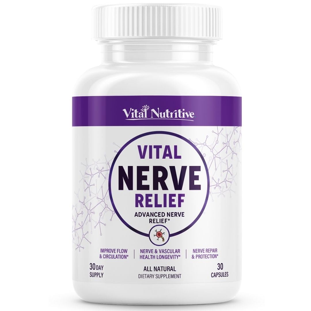 Front view of Vital Nerve Relief bottle
