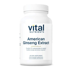 Vital Nutrients American Ginseng bottle label on white background
