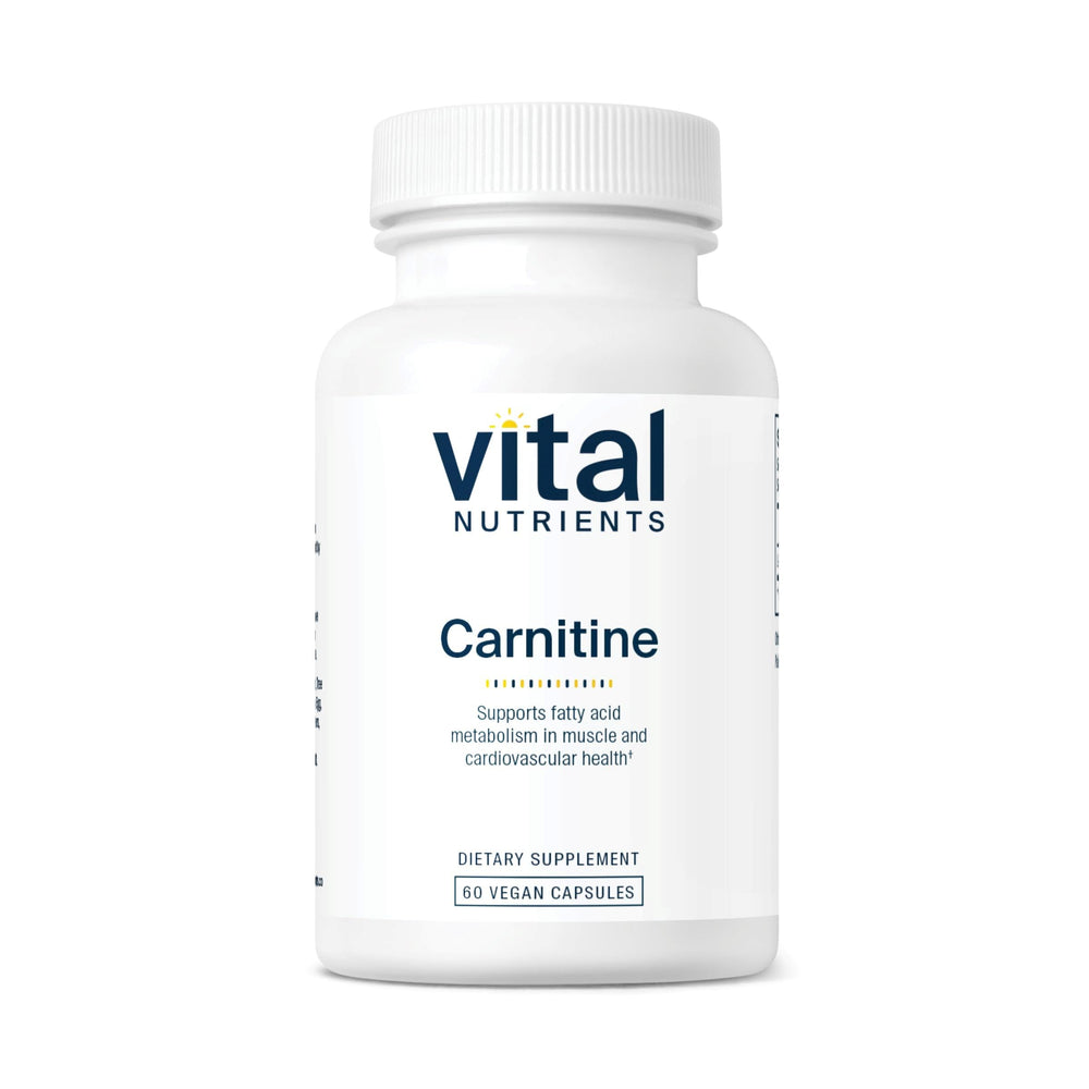 Bottle of Vital Nutrients Carnitine 500mg capsules