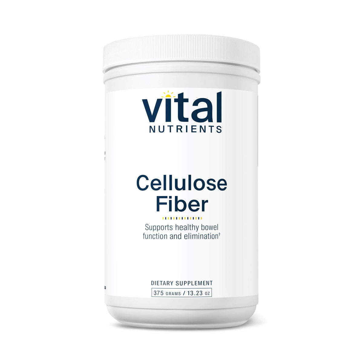 Vital Nutrients Cellulose Fiber Powder 375g bottle with scoop