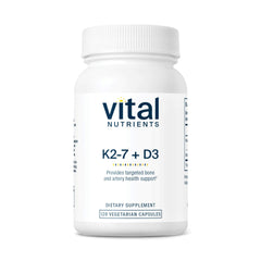 Vital Nutrients Vitamin D3 + K2 2000 IU bottle label
