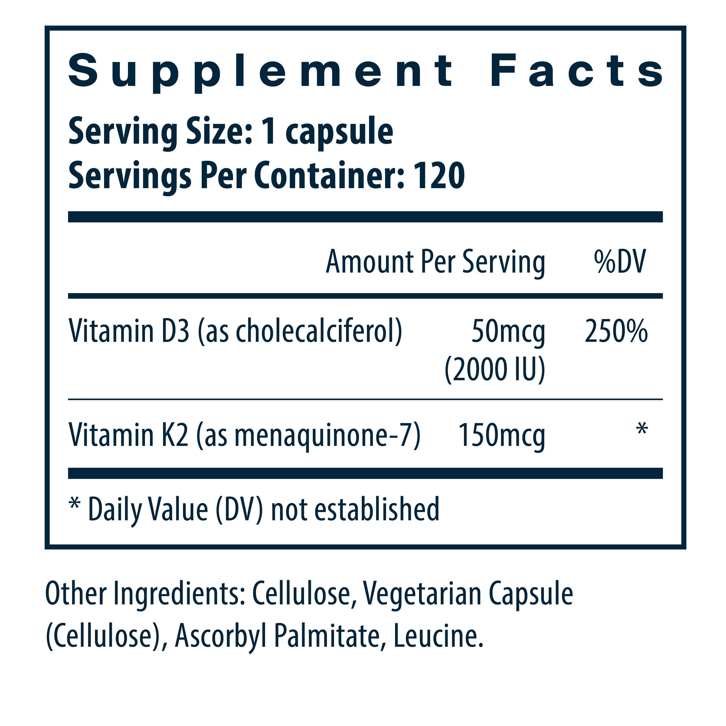 Close-up of Vitamin D3 (cholecalciferol) and Vitamin K2 (MK-7) ingredients