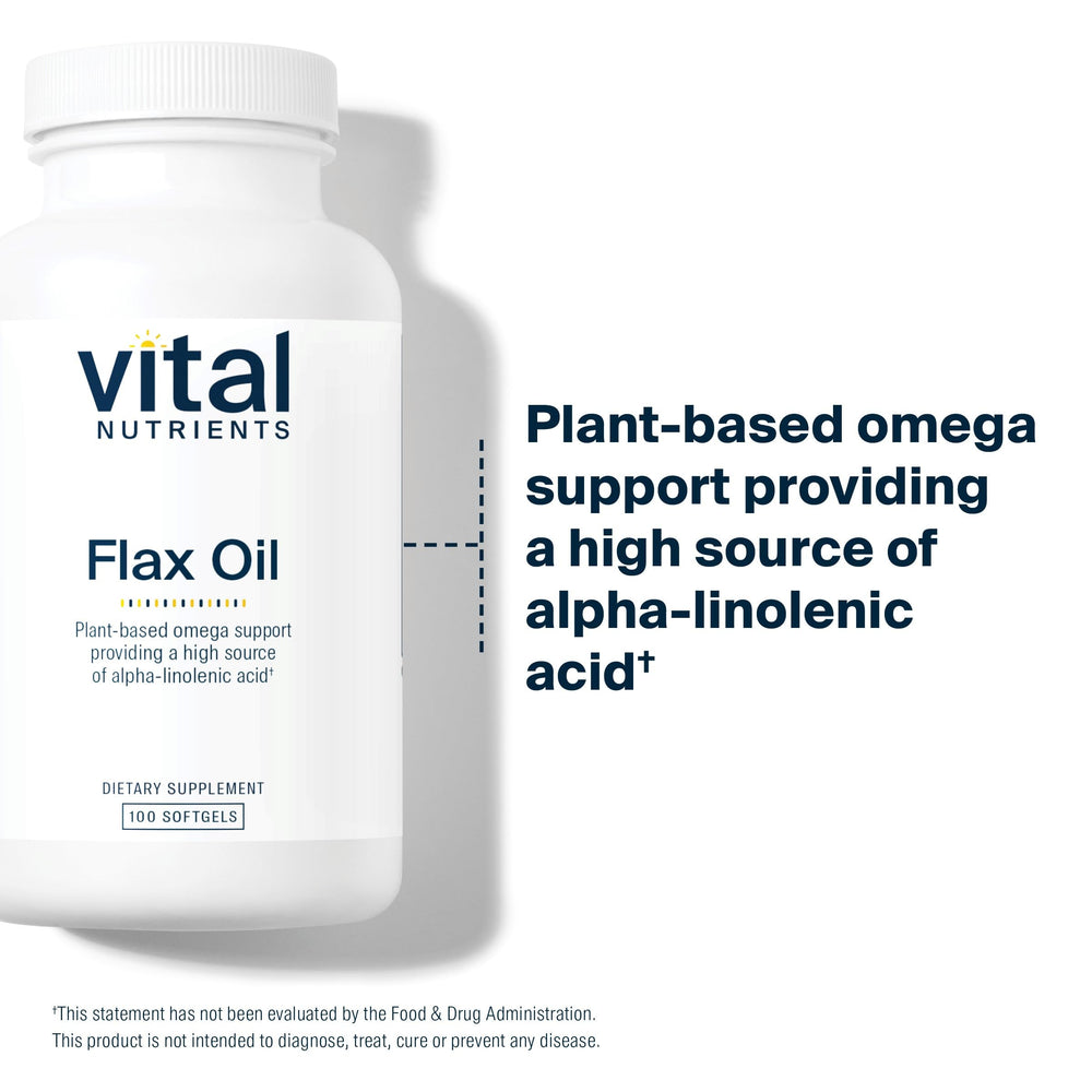 Illustration showing high ALA content in flax seed oil