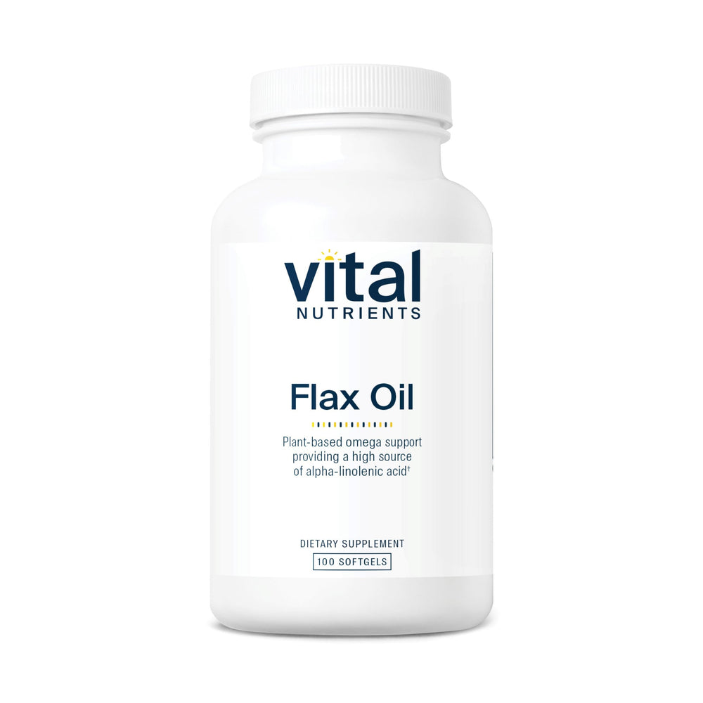 Vital Nutrients Flax Seed Oil 3000mg cold-pressed bottle