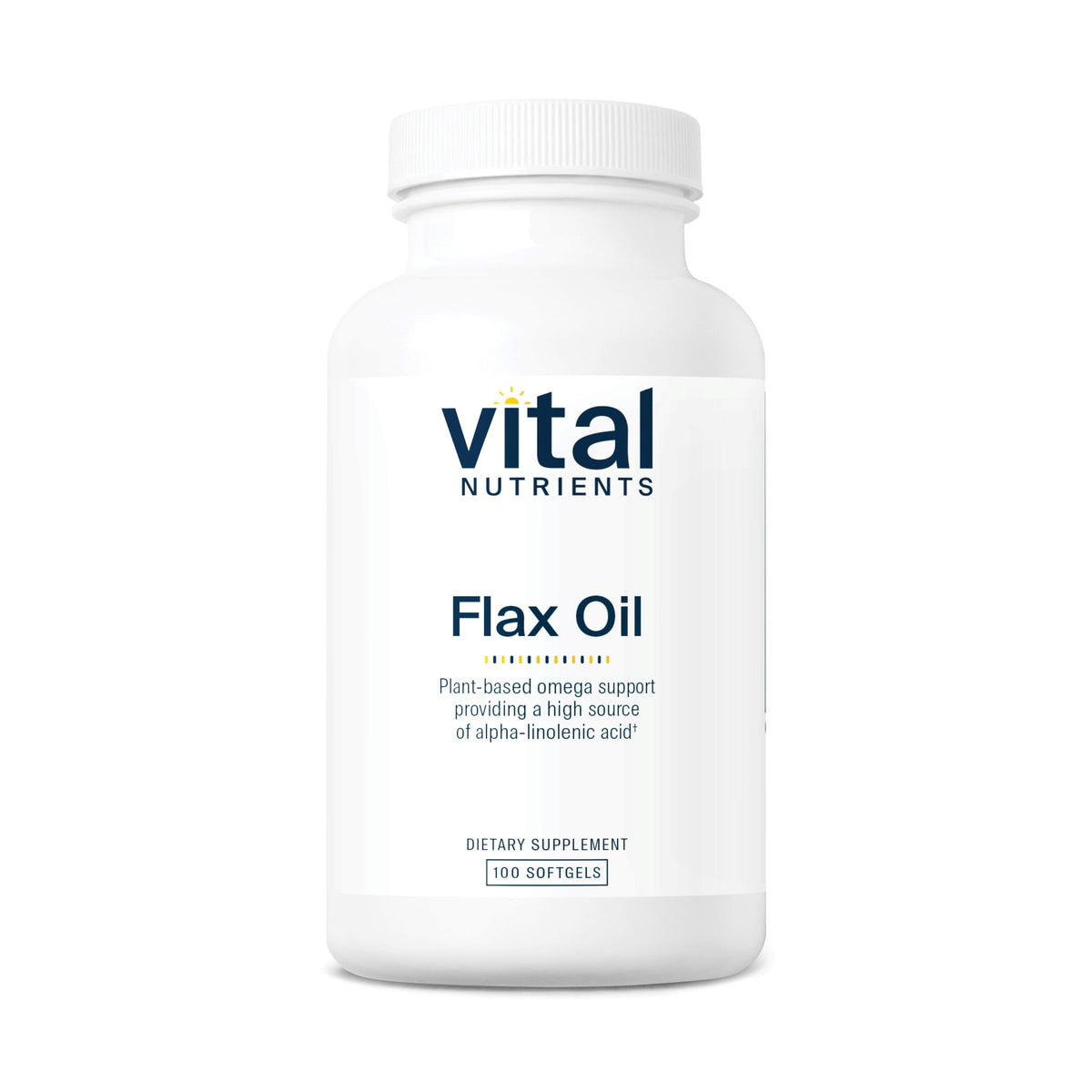 Vital Nutrients Flax Seed Oil 3000mg cold-pressed bottle