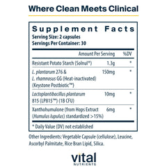 Vital Nutrients GLP-1 Complete capsules closeup showing vegan capsules