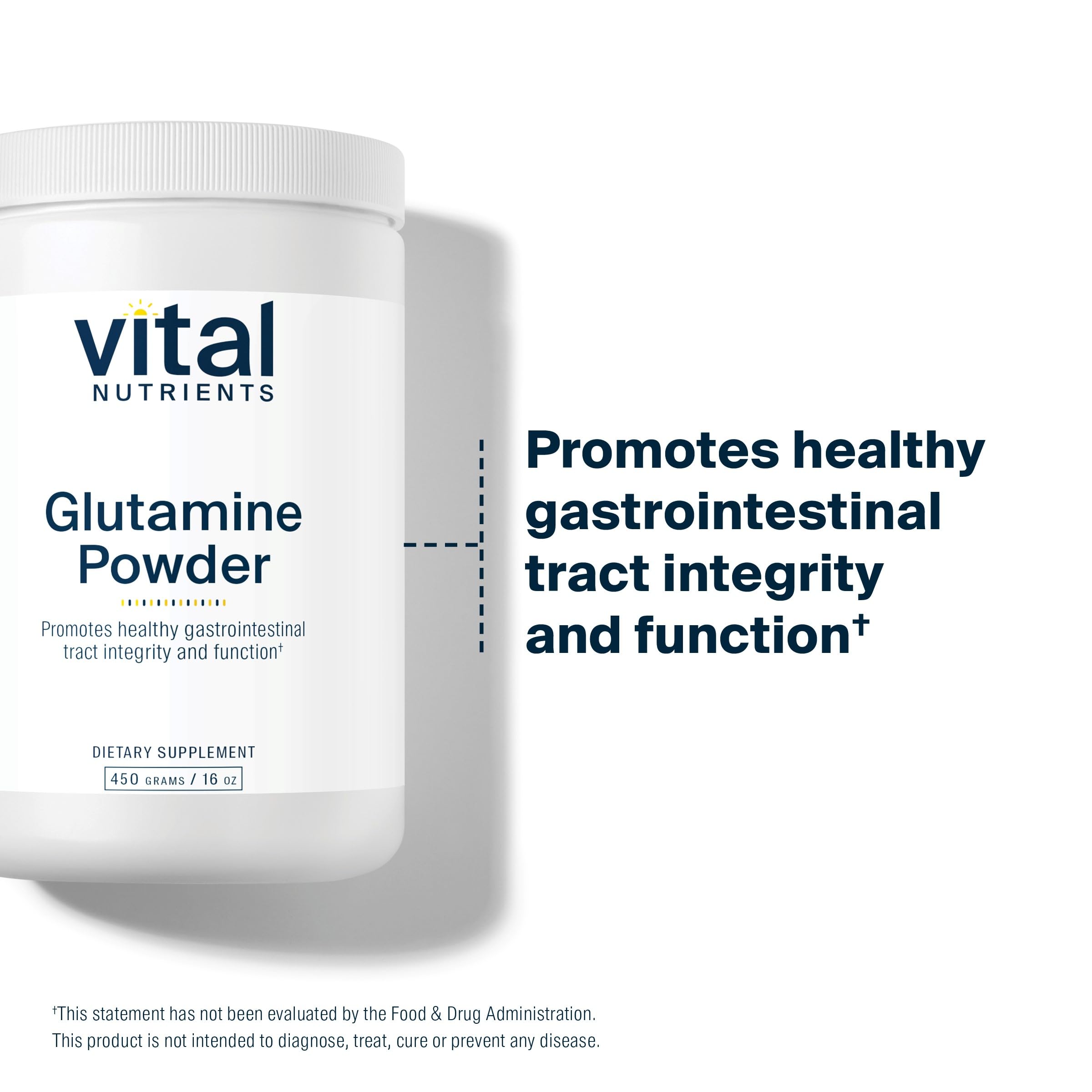 Vital Nutrients Glutamine Powder packaging and bottle