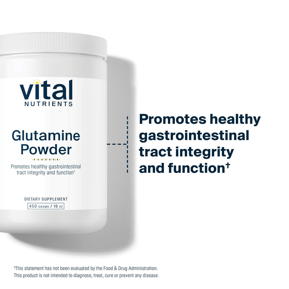 Vital Nutrients Glutamine Powder packaging and bottle