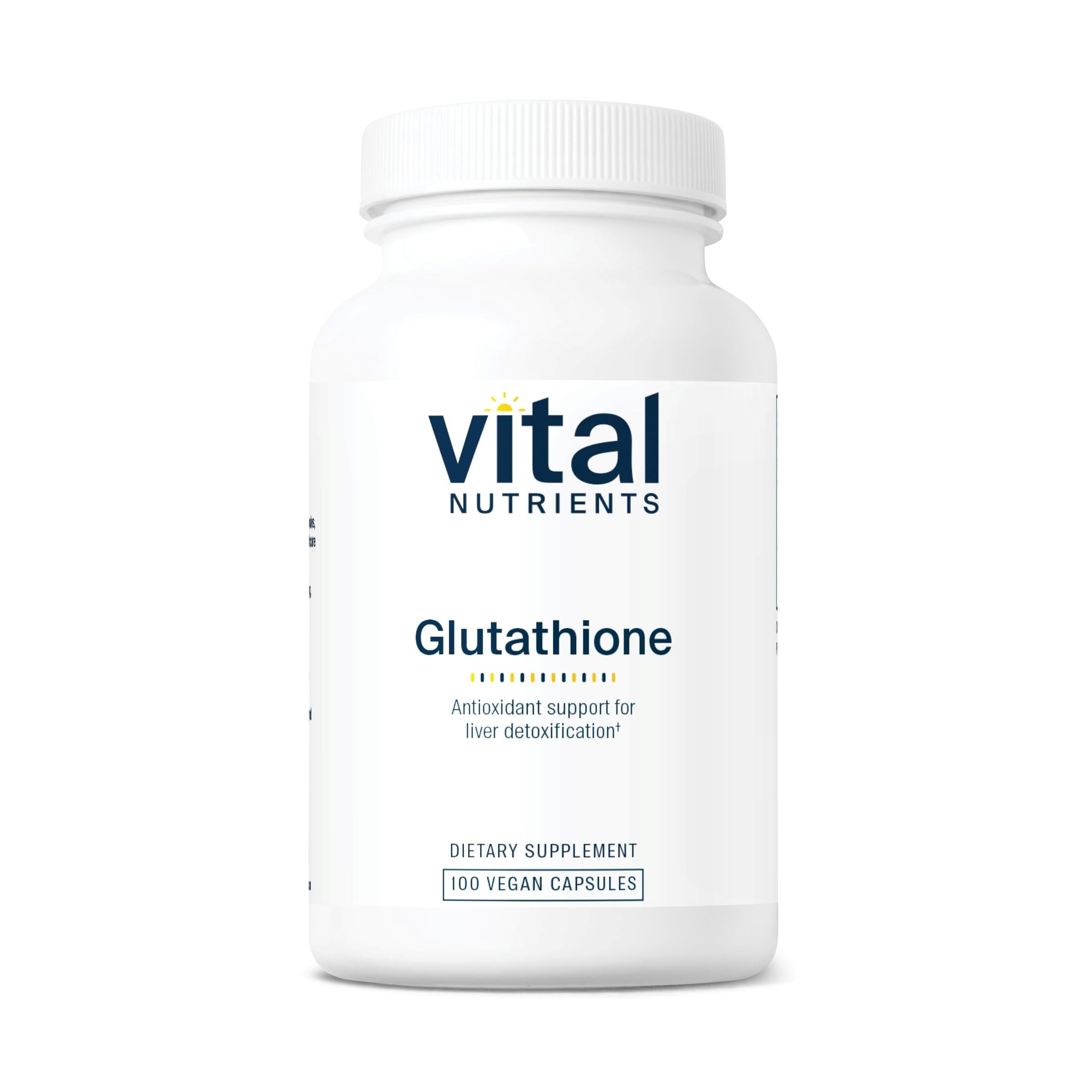 Bottle of Vital Nutrients Glutathione 400 mg dietary supplement
