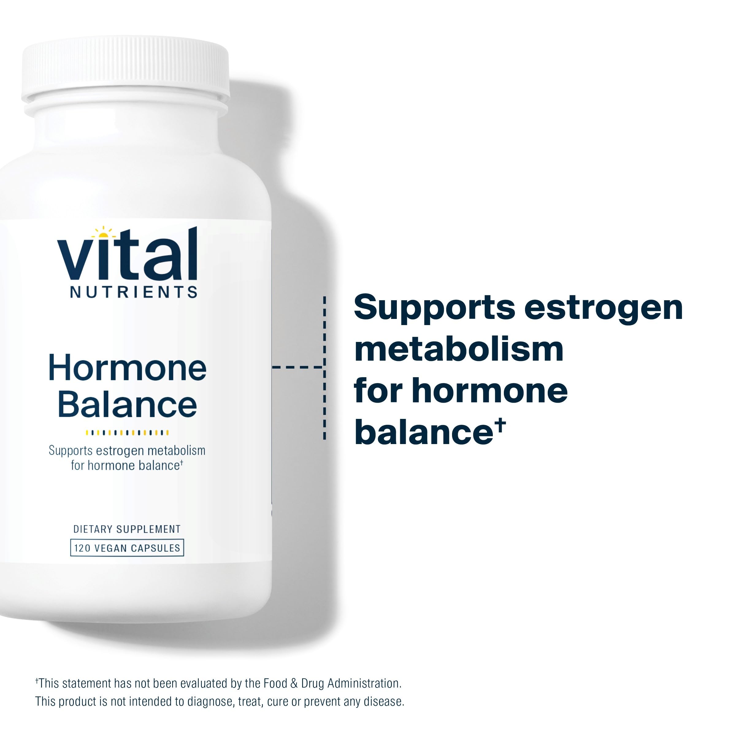 Hormone support product notes and vitality imagery