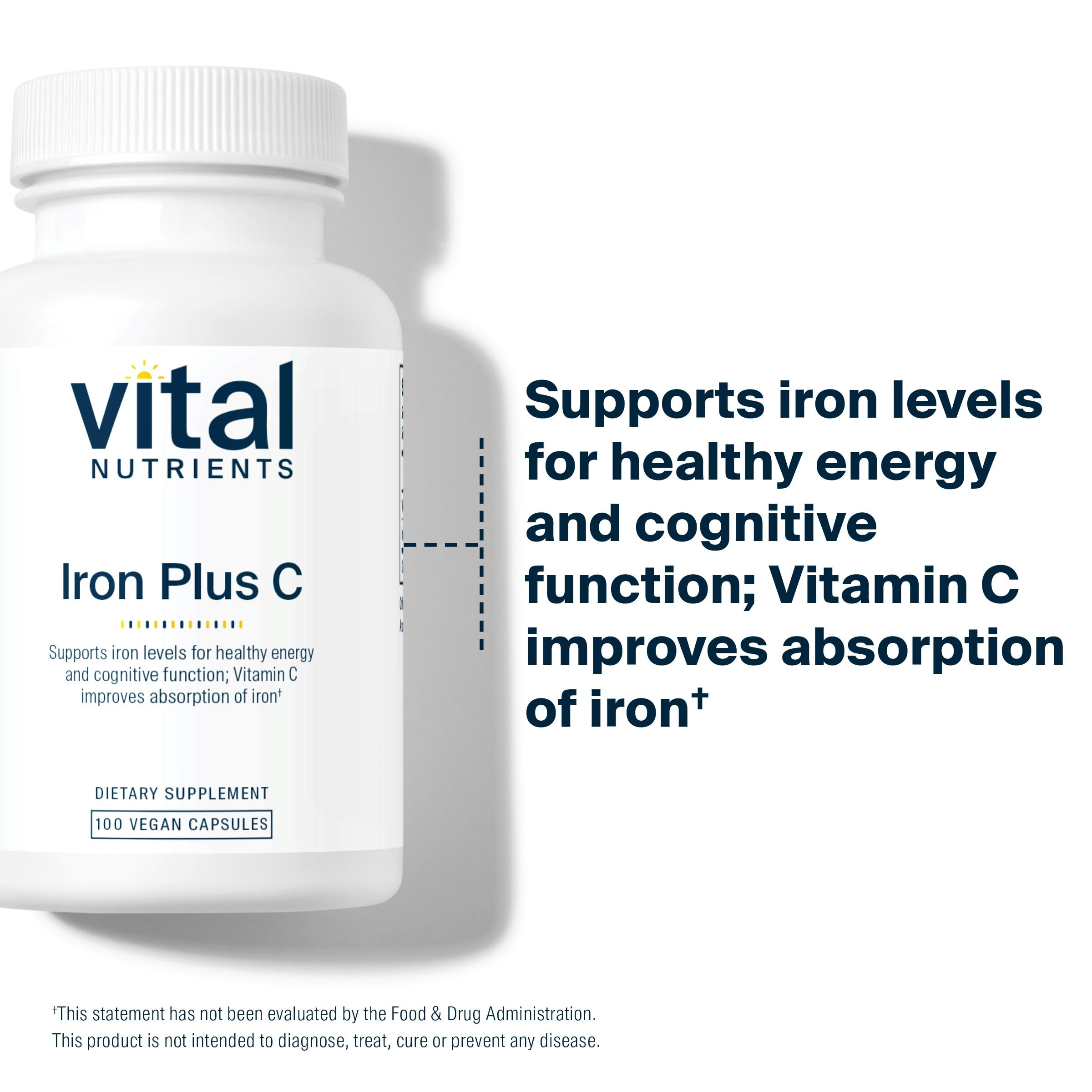 NSF-certified third-party testing image for Vital Nutrients Iron Plus C