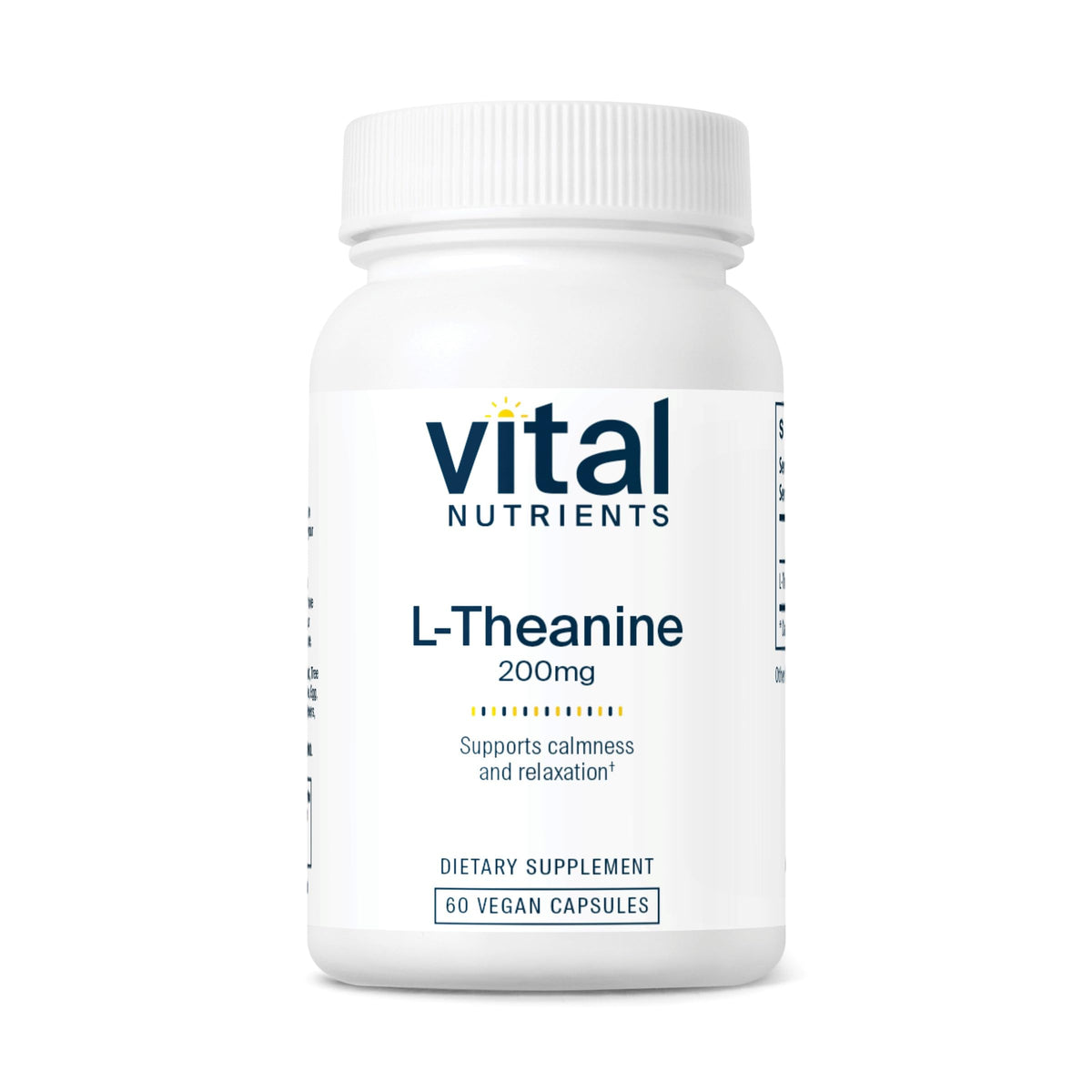 Vital Nutrients L-Theanine 200mg bottle and label