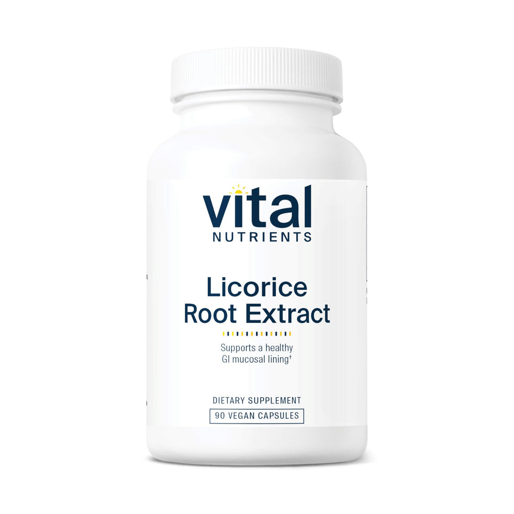 Bottle label for Vital Nutrients Licorice Root Extract