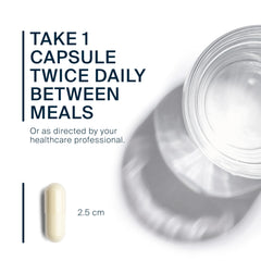 60 capsules bottle displayed on white background