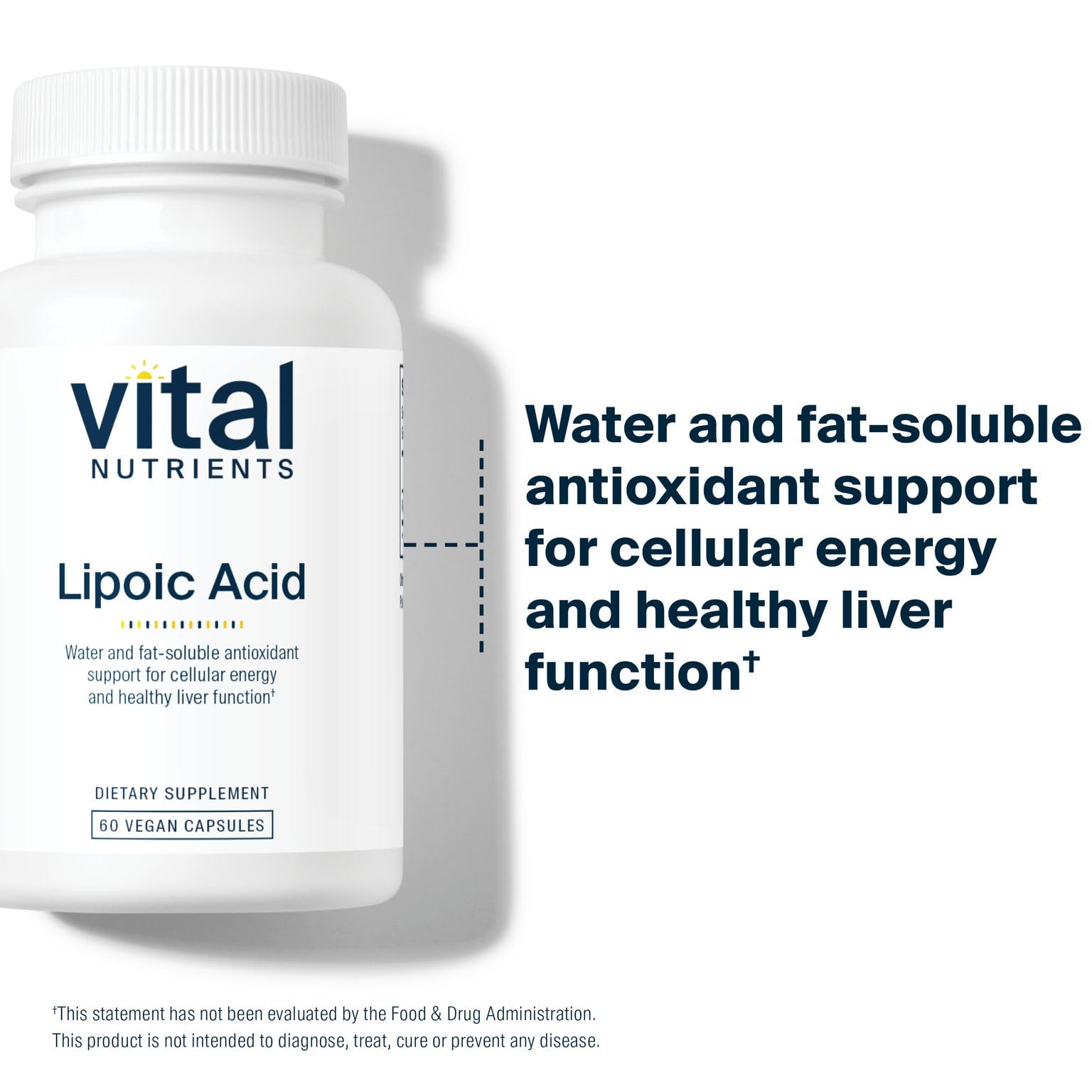 Non-GMO alpha-lipoic acid supplement by Vital Nutrients