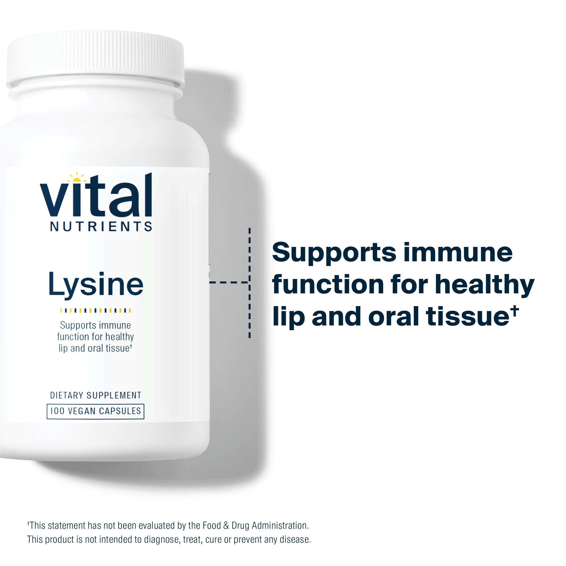 Close-up of Lysine ingredients and allergen information on label