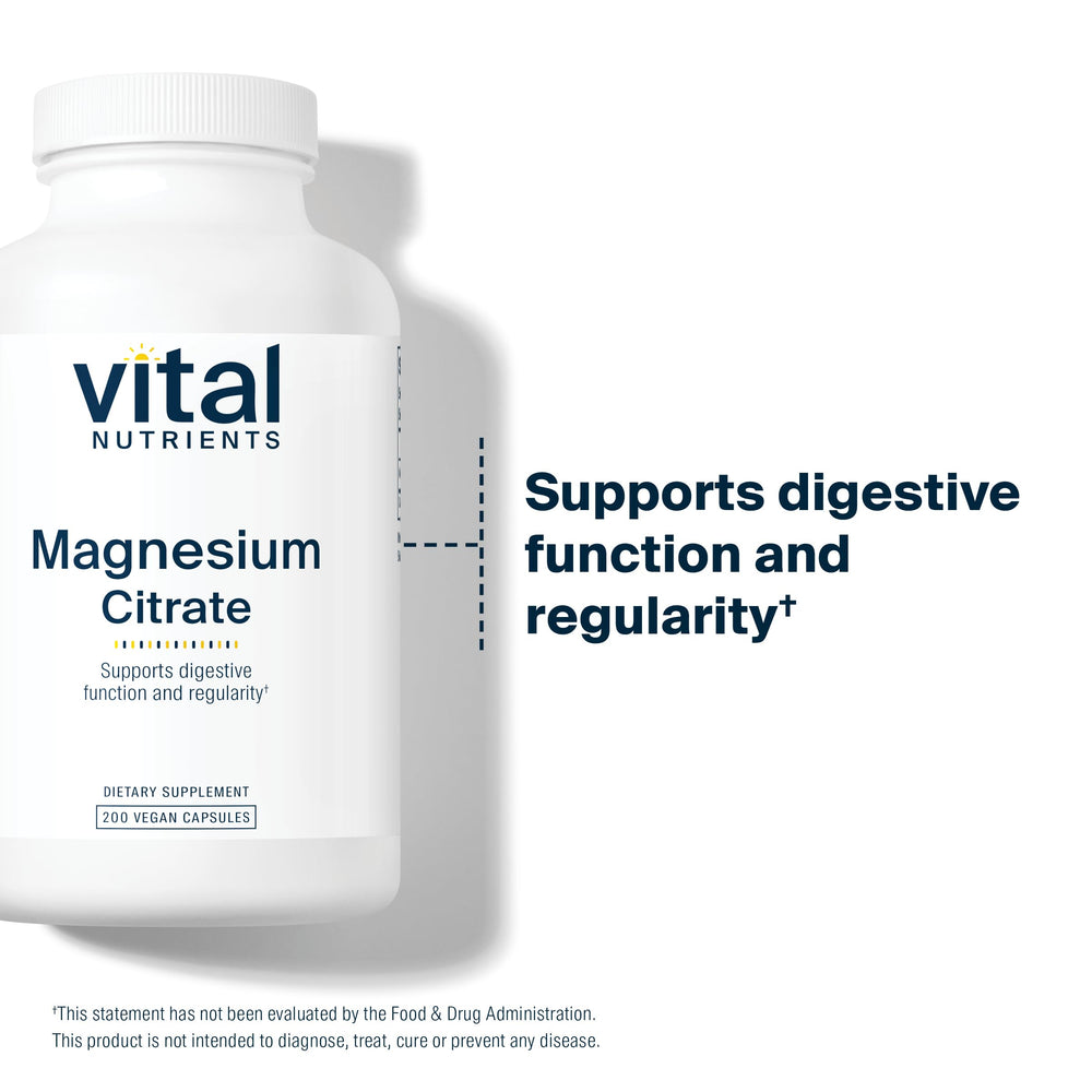 Nutrition label for Vital Nutrients Magnesium Citrate 150mg